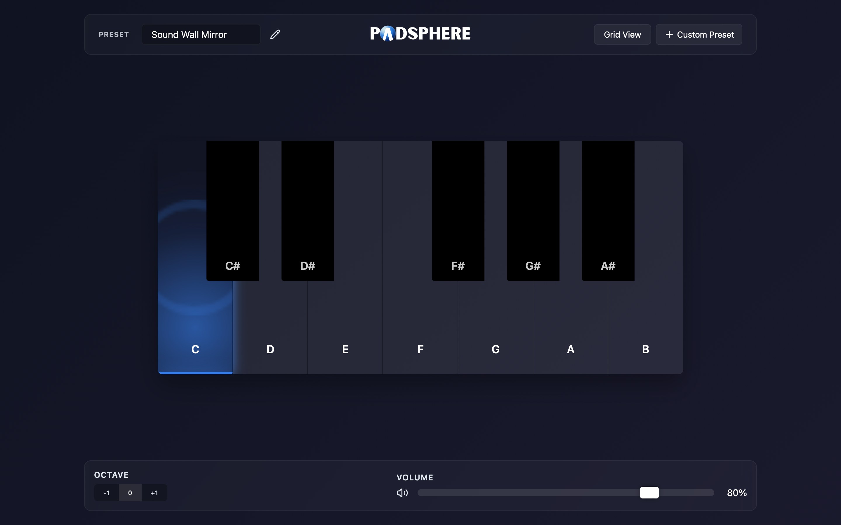 PadSphere virtual instrument app preview